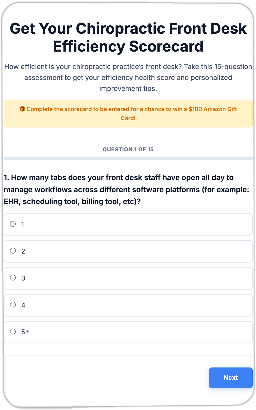 Front Desk Efficiency Scorecard